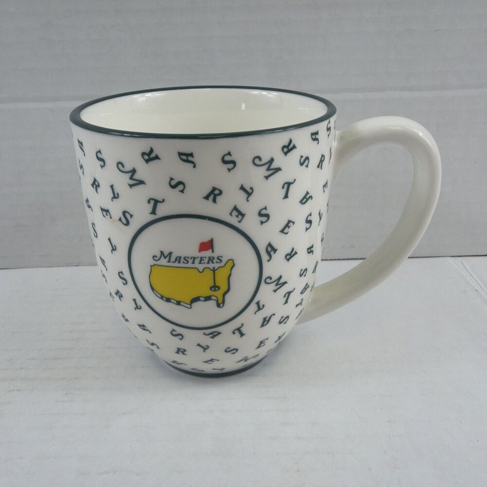 Masters Golf Masters Tournament Coffee Mug  White & Green, Mug